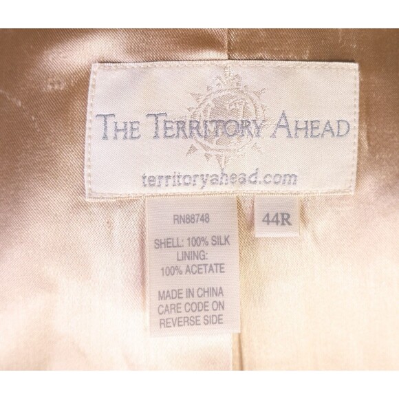 TerritoryAhead Mens Blazer Sport Coat Three Button Casual Jacket 44R Silk Suits - Picture 10 of 12